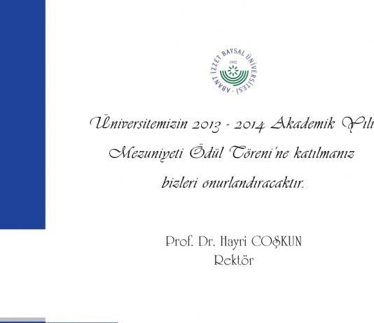 2013-2014 Akademik Yılı Mezuniyet Ödül Töreni