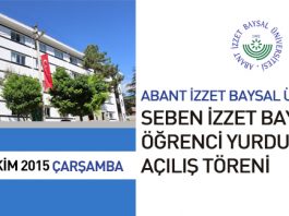 Seben İzzet Baysal MYO Öğrenci Yurdu Açılış Töreni