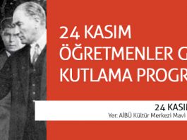 24 Kasım Öğretmenler Günü Kutlama Programı