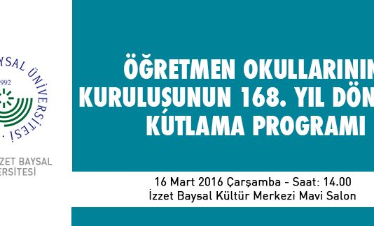 Öğretmen Okullarının Kuruluşunun 168. Yıldönümü Kutlama Programı