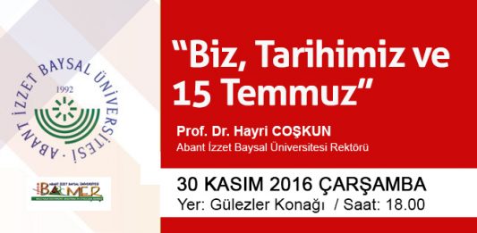 BAMER Konferansları: Biz, Tarihimiz ve 15 Temmuz