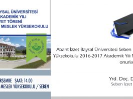 Seben İzzet Baysal Meslek Yüksekokulu Mezuniyet Töreni