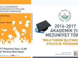 Bolu Turizm İşletmeciliği ve Otelcilik Yüksekokulu Mezuniyet Programı