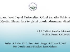 AİBÜ Güzel Sanatlar Fakültesi Öğretim Elemanları Sergisi