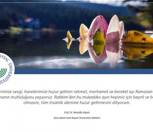 Ramazan Ayı Tebrik Mesajı