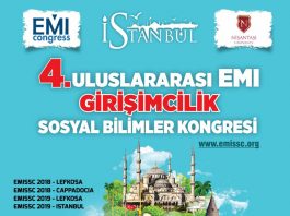 4.Uluslararası EMI Girişimcilik ve Sosyal Bilimler Kongresi 29-30 Kasım 2019 / İstanbul