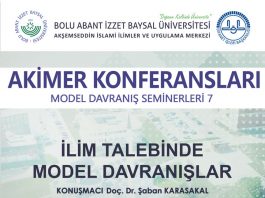 2019-2020 Güz dönemi”AKİMER Model Davranış Seminerleri” yeniden başlıyor