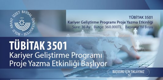 TÜBİTAK 3501 Kariyer Geliştirme Programı Proje Yazma Etkinliği Başlıyor