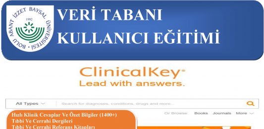 UpToDate Anywhere ve Clinical Key Veri tabanları Kullanıcı Eğitimi