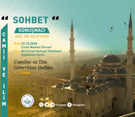 Camiler ve Din Görevlileri Haftası Özel Programı / 1-7 Ekim 2020