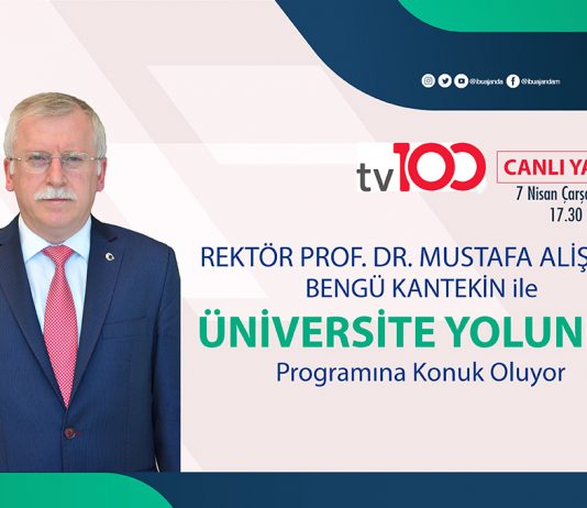 Rektör Alişarlı Bugün 17.30’da TV100 Kanalında Canlı Yayında