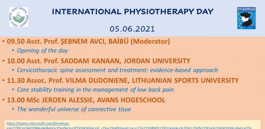 Uluslararası Fizyoterapi Günü (International Physiotherapy Day) Programı