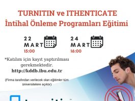 Turnitin – iThenticate Online Eğitim Seminerleri