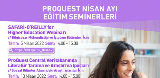 ProQuest Nisan Ayı Eğitim Seminerleri