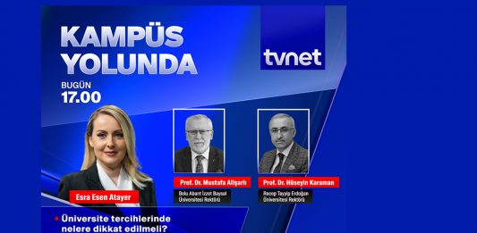 Rektör Alişarlı, TVNET’te Kampüs Yolunda Programına Katıldı