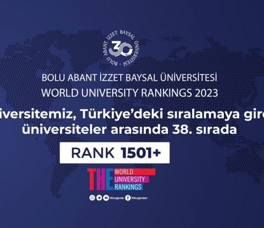 BAİBÜ, THE Sıralamasında Dünya Üniversiteleri Arasında Puanlarını Artırdı