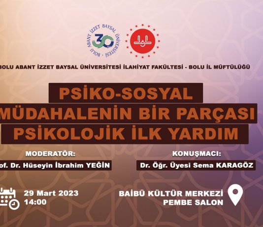 “Psiko-Sosyal Müdahalenin Bir Parçası Psikolojik İlk Yardım”