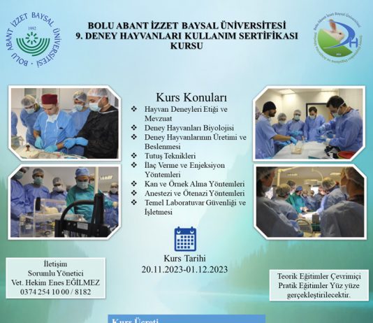 9. Deney Hayvanları Kullanım Sertifikası Kursu