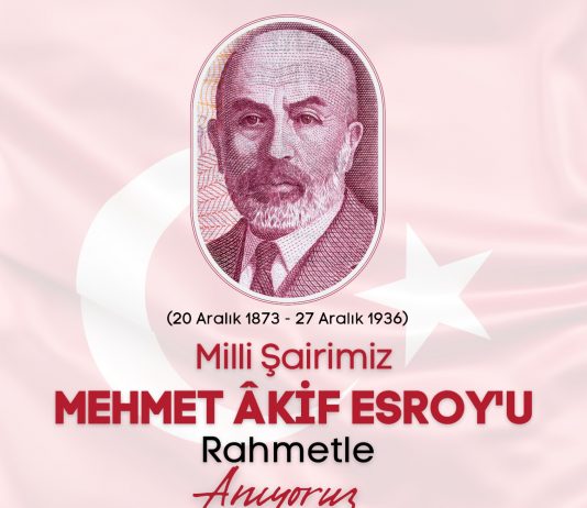 Mehmet Akif Ersoy’un Vefat Yıl Dönümü Mesajı