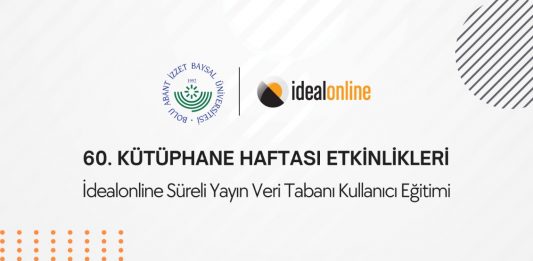 60. Kütüphane Haftası Etkinlikleri: İdeal Onlıne Süreli Yayın Veri Tabanı Kullanıcı Eğitimi