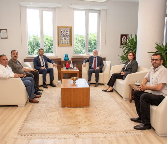 Merkez Mahalle Muhtarları Derneği yönetiminden Rektör Alişarlı’ya ziyaret