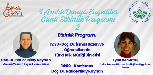 3 Aralık Dünya Engelliler Günü Etkinlikleri