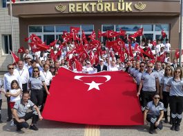 Üniversitemizde 15 Temmuz yürüyüşü yapıldı