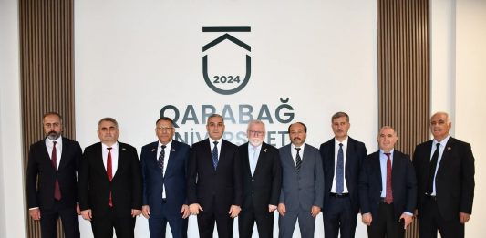 Üniversitemiz Rektörü Prof. Dr. Mustafa Alişarlı’dan Karabağ Üniversitesine Ziyaret