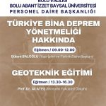 Türkiye Bina Deprem Yönetmeliği ve Geoteknik Eğitimi