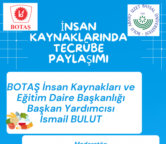 “İnsan Kaynaklarında Tecrübe Paylaşımı” konulu etkinlik gerçekleştirilecektir