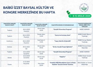 BAİBÜ Kültür ve Kongre Merkezi’nde Bu Hafta