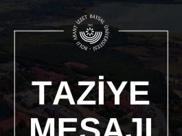 Taziye Mesajı (Şadiye Yerlikaya’nın annesinin, Ziver Yerlikaya’nın kayınvalidesinin vefatı)