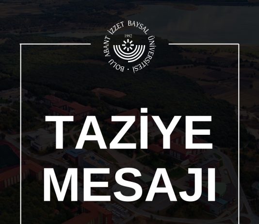 Taziye mesajı (Öğretim Görevlisi Hilal Cansu Şahin’in Babası Halit Zeki Şahin’in vefatı)