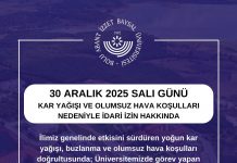 Duyuru: Kar Yağışı ve Olumsuz Hava Koşulları Nedeniyle İdari İzin Hakkında