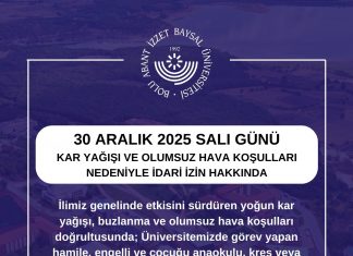 Duyuru: Kar Yağışı ve Olumsuz Hava Koşulları Nedeniyle İdari İzin Hakkında