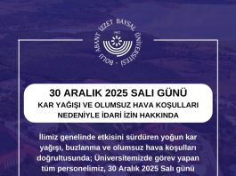 Duyuru: Kar Yağışı ve Olumsuz Hava Koşulları Nedeniyle İdari İzin Hakkında