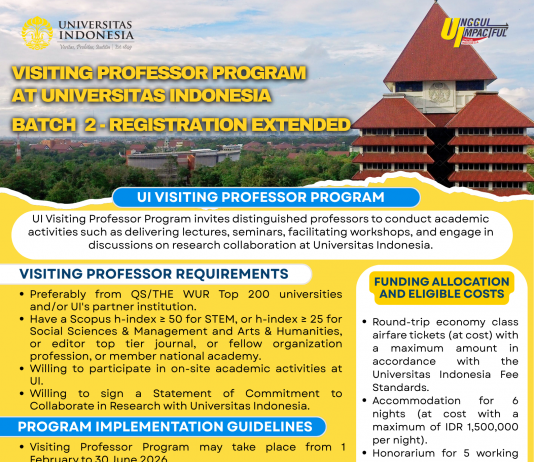Akademisyenlere Uluslararası Davet: UI Visiting Professor Programı (2. Dönem)