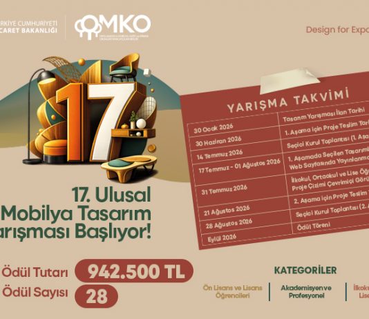 17. Ulusal Mobilya Tasarım Yarışması başvuruları başladı