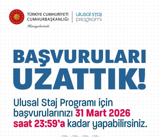 Ulusal Staj Programı Hakkında: Başvurular Uzatıldı