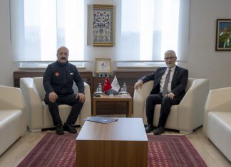 AFAD İl Müdürü Ümit Doğan Üniversitemiz Rektörü Prof. Dr. Faruk Yiğit’i ziyaret etti