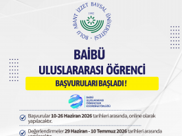 BAİBÜ Uluslararası Öğrenci Başvuruları Başladı (2026-2027 Güz Dönemi)