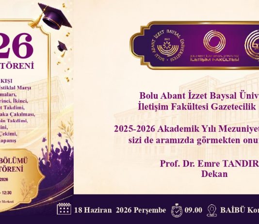 Gazetecilik Bölümü 2025-2026 Akademik Yılı Mezuniyet Töreni