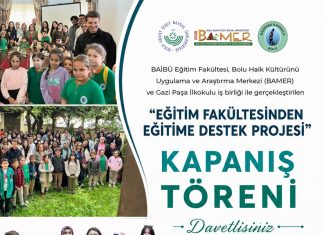 “Eğitim Fakültesinden Eğitime Destek Projesi” Kapanış Töreni