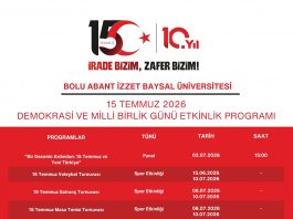 Üniversitemiz 15 Temmuz 2026 Demokrasi ve Milli Birlik Günü Etkinlik Programı