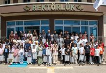 “Bilim ve Değerlerle Yaz Kur’an Kursu” öğrencilerinden Rektör Yiğit’e ziyaret