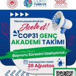 COP31 Genç Akademi Takımı Başvuru Süresi Uzatıldı