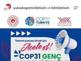 COP31 Genç Akademi Takımı Başvuru Süresi Uzatıldı