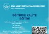 “Eğitimde Kaliteyi Geliştirme Eğitimi” çevrim içi olarak gerçekleştirilecektir