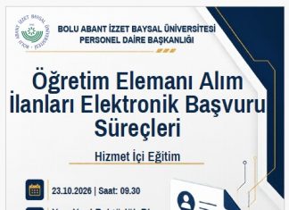 Öğretim Elemanı Alım İlanları Elektronik Başvuru Süreçleri Hizmet İçi Eğitimi