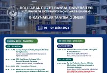 Bolu Abant İzzet Baysal Üniversitesi Kütüphane ve Dokümantasyon Daire Başkanlığı – E-Kaynaklar Tanıtım Günleri